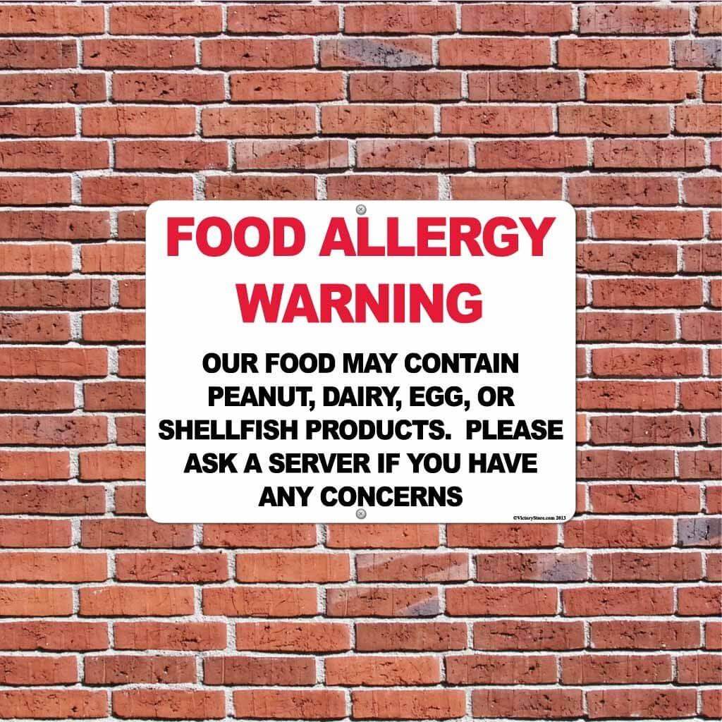 Food Allergy Warning Sign - Image 5