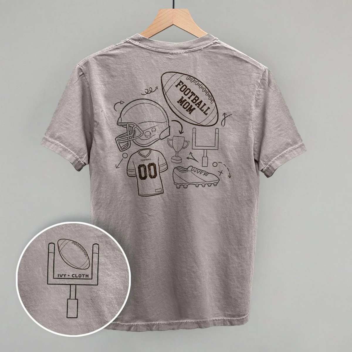 Football Mom Doodle (Back Print) - Image 2