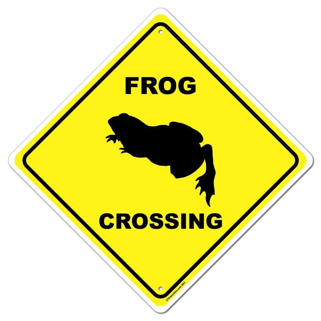 Frog Crossing Sign or Sticker - Image 2