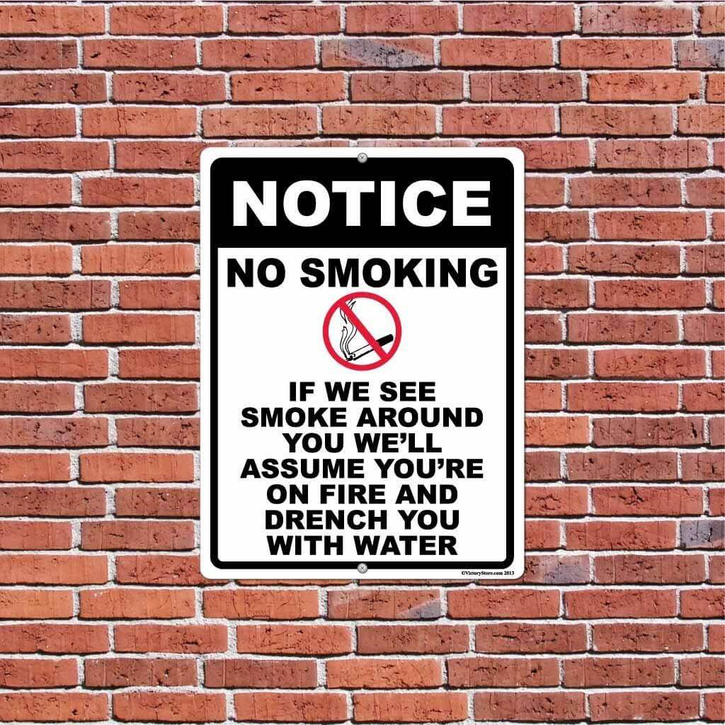 Funny No Smoking Sign or Sticker - Image 4