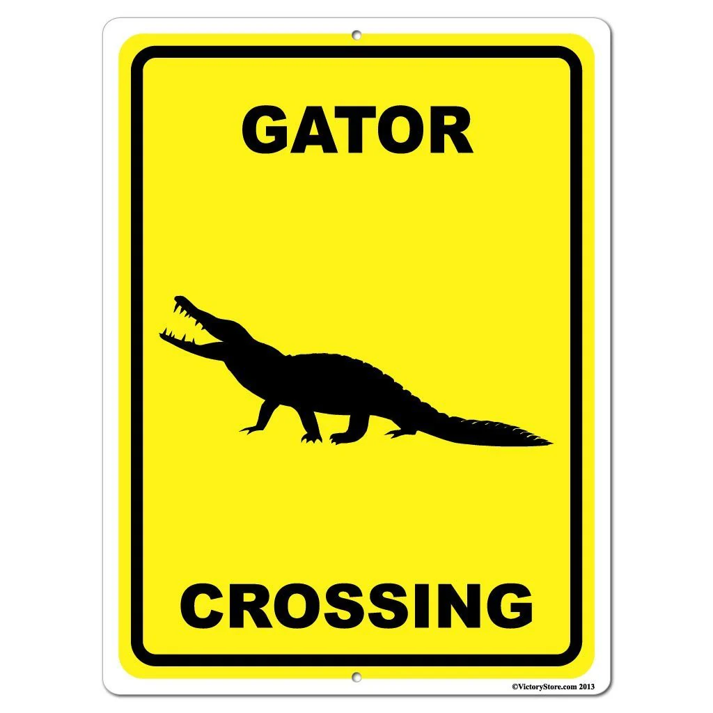 Gator Crossing Sign or Sticker - Image 6