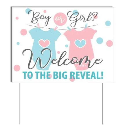Welcome The Big Reveal Yard Sign - Image 2
