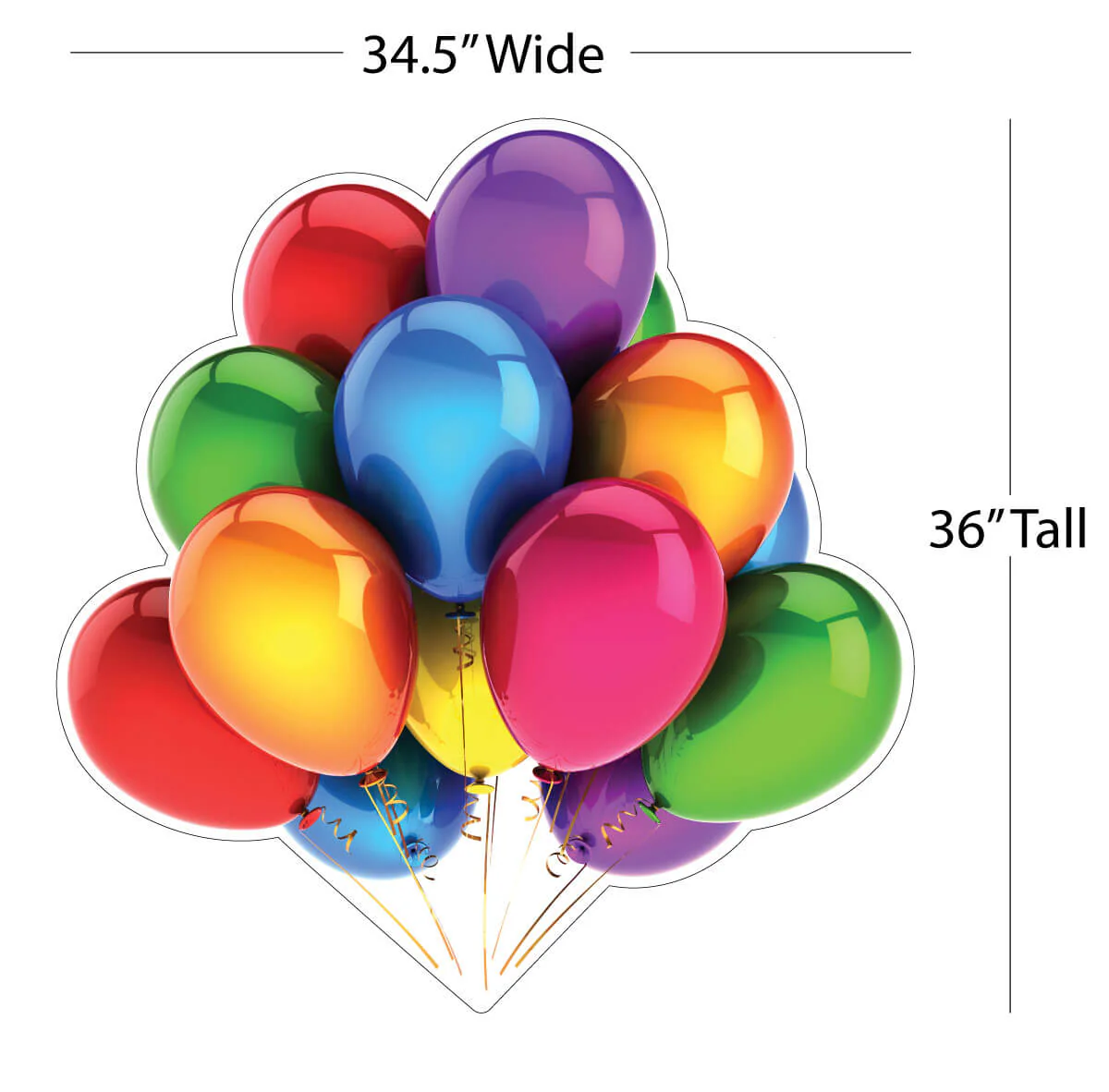 Giant Balloon Clusters Yard Card Accessory 3 pc Set - Image 2