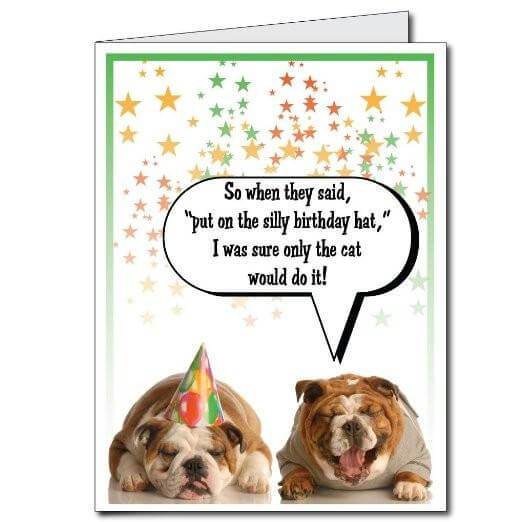 Giant 2 Dogs in Party Hat Birthday Greeting Card - Image 2