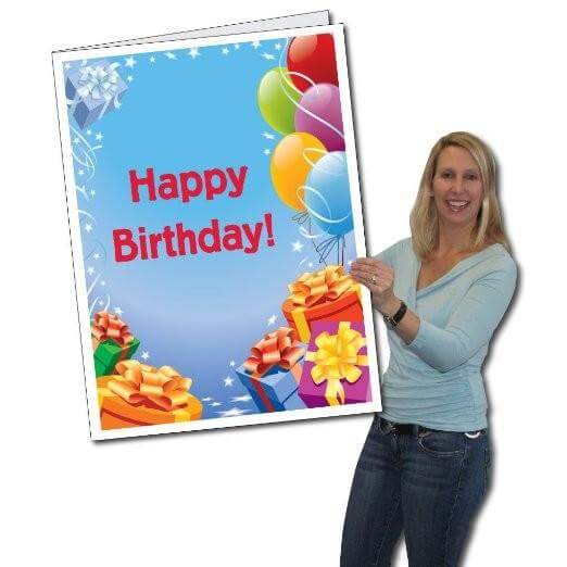 3' Giant Birthday Presents and Balloons Greeting Card