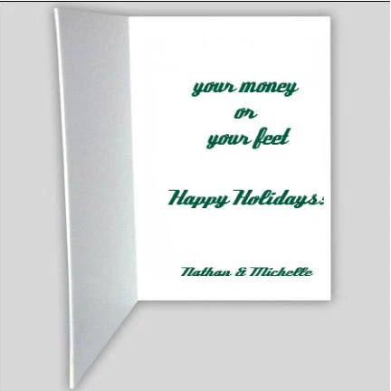 Giant Green and Gold Christmas Card - Image 2
