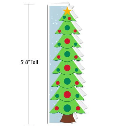 5'8" Giant Life-Sized Christmas Tree Holiday Card - Image 3