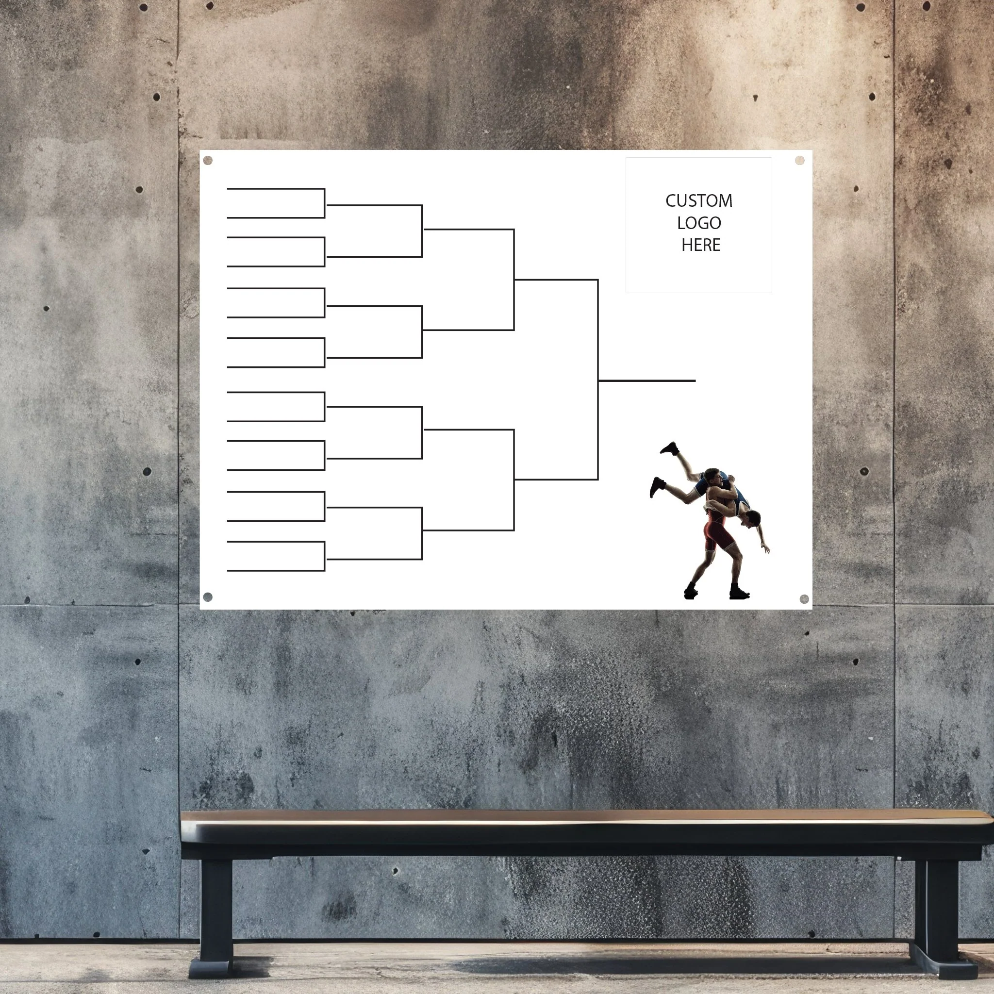 Giant Reusable Wrestling Tournament Bracket Sign - Image 2