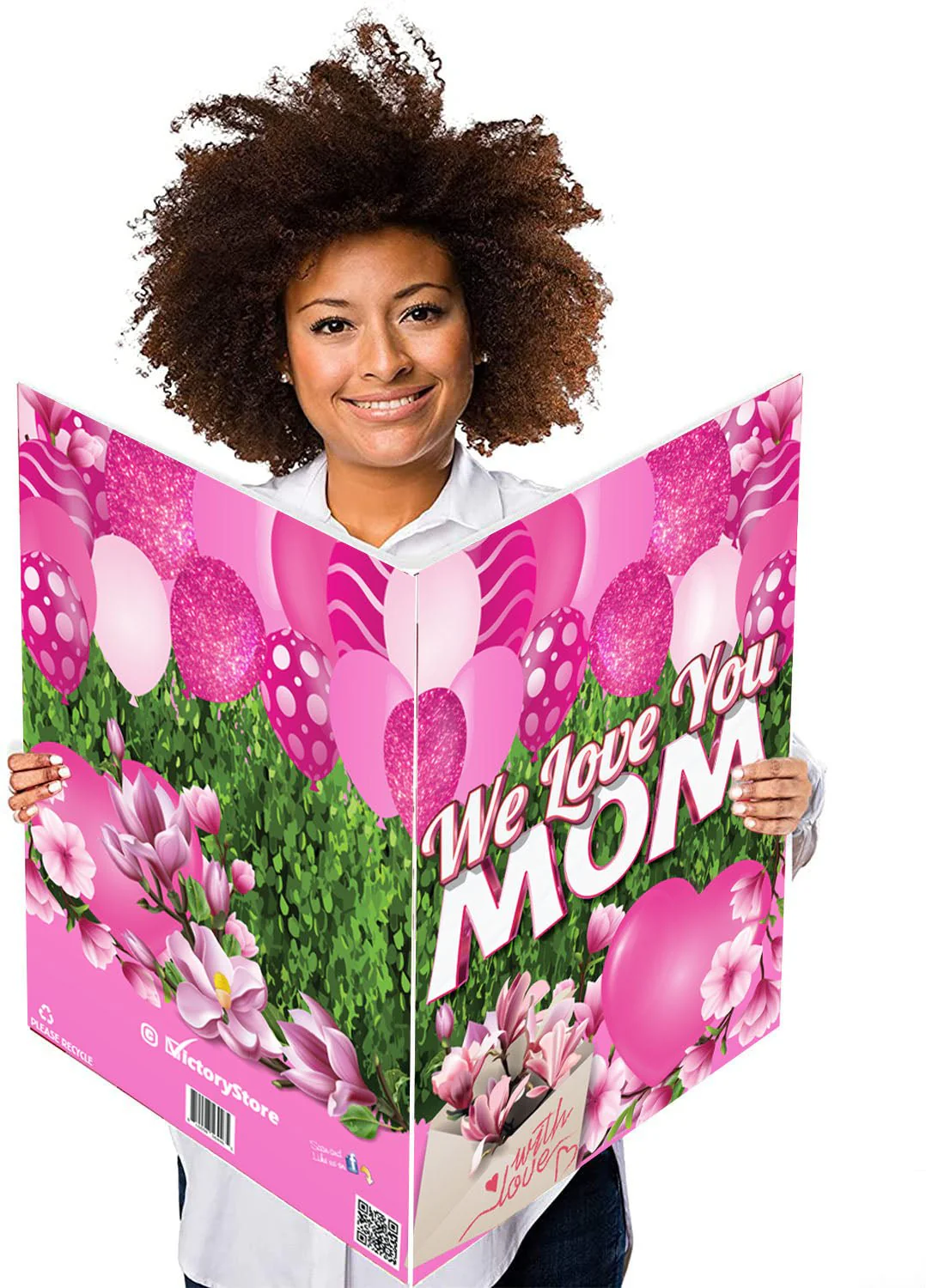 3' Giant We Love You Mom Greeting Card - Image 7