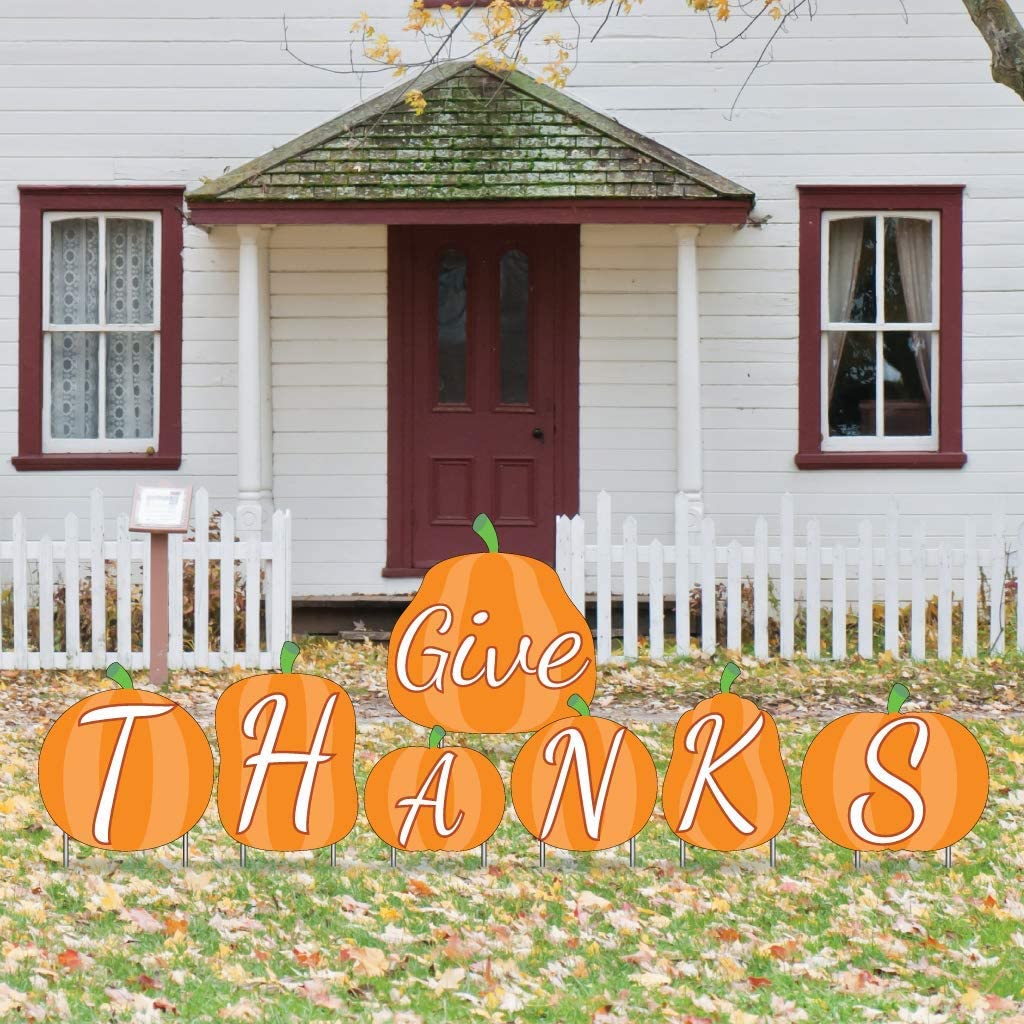 Give Thanks Thanksgiving Yard Decorations