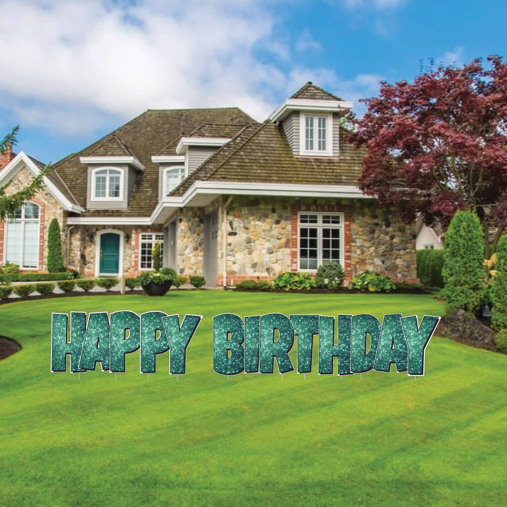 Luckiest Guy Happy Birthday Sparkle Yard Card - 5 pc Set - Image 12