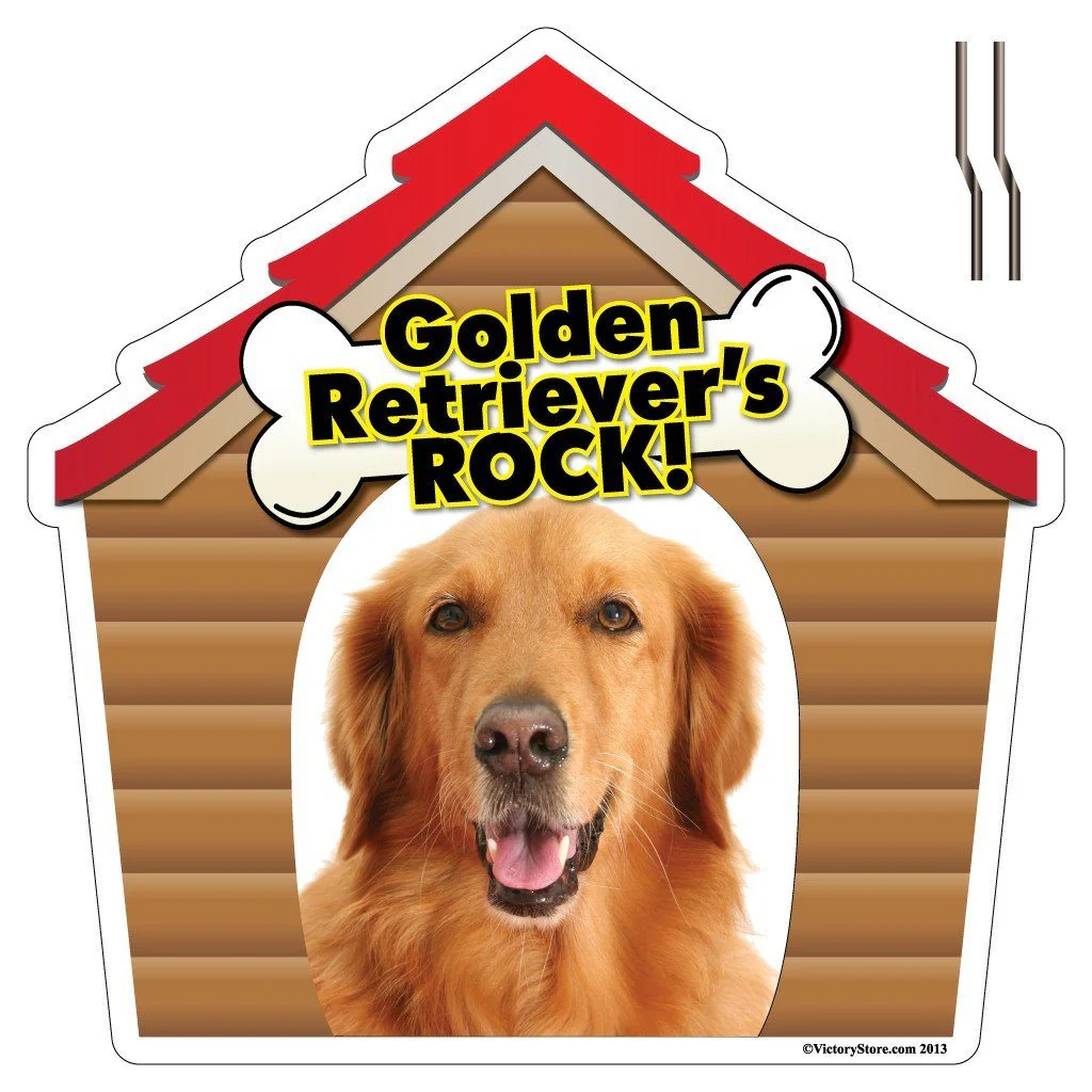 Golden Retrievers Rock! Dog Yard Sign - Image 2