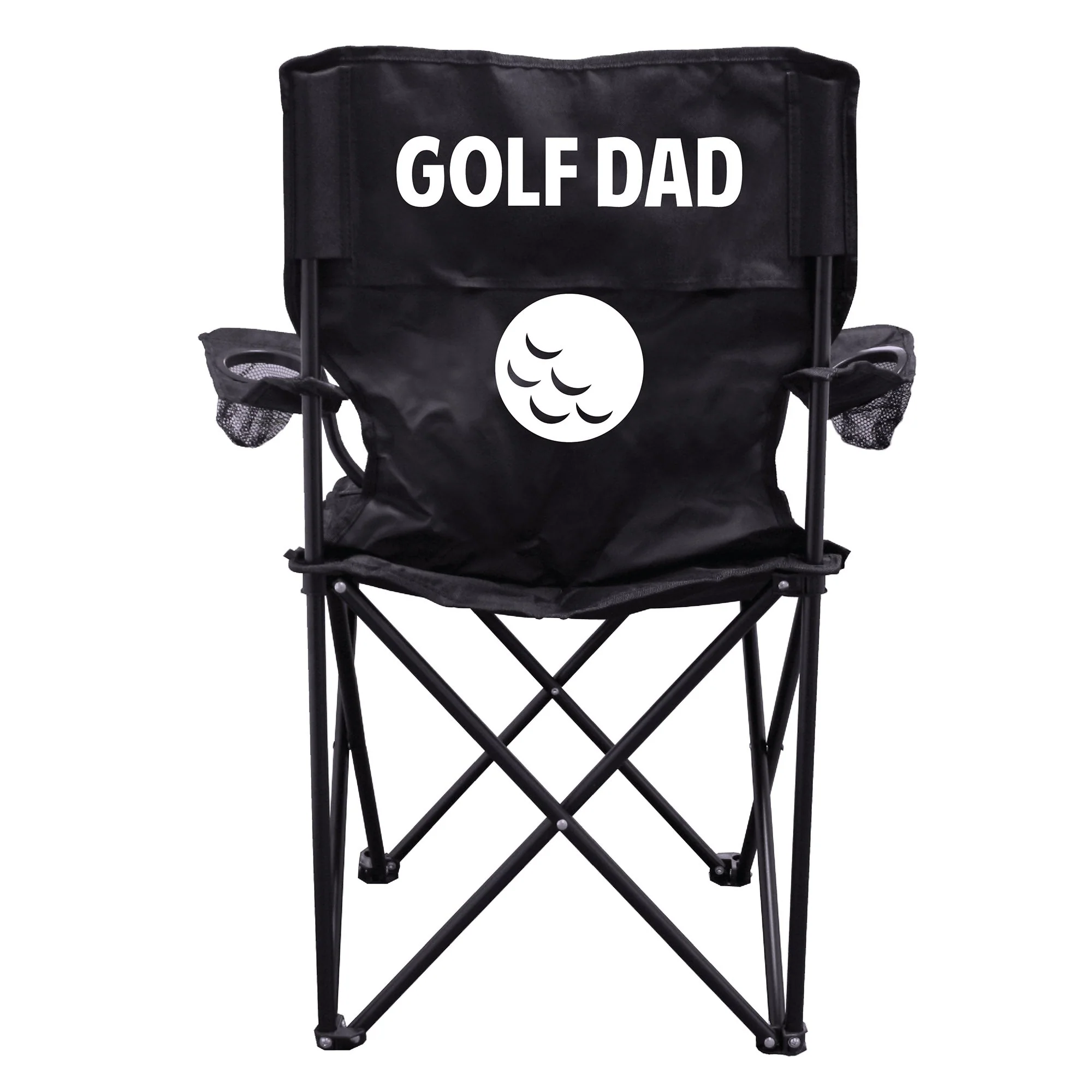 Golf Dad Black Folding Camping Chair