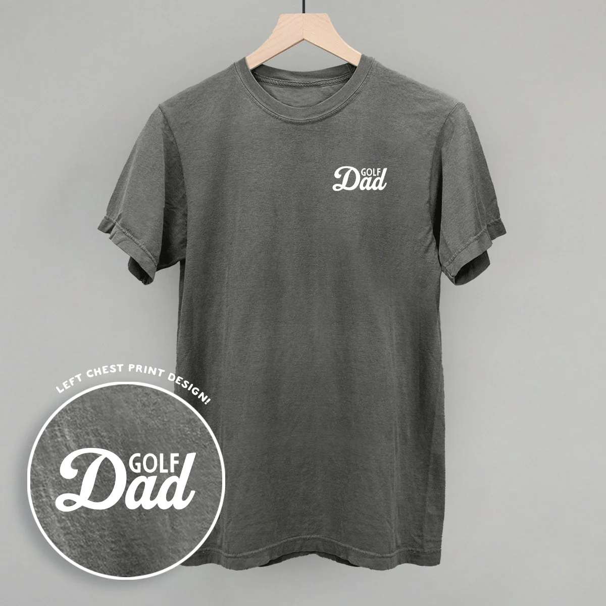 Golf Dad (White) (Left Chest) T-shirt - Image 4