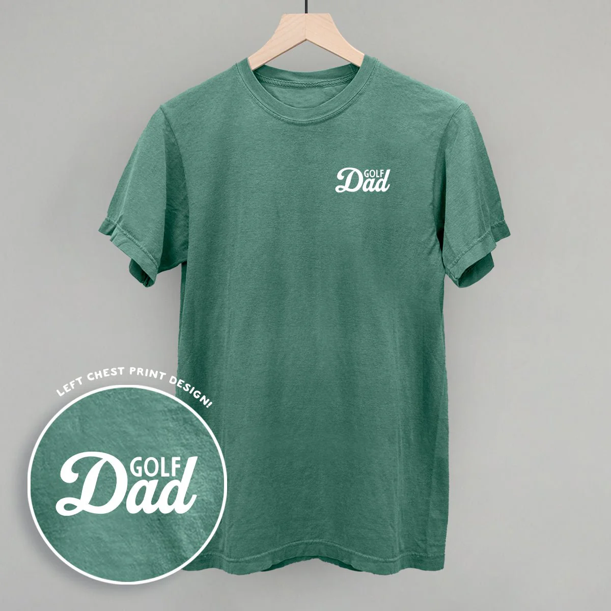 Golf Dad (White) (Left Chest) T-shirt - Image 7