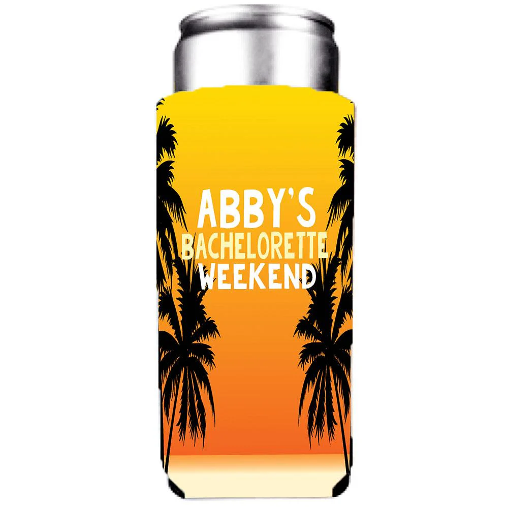 Good Times & Tan Lines Bachelorette Party Custom Can Coolers Pack - Image 4