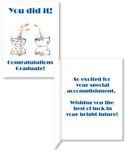 3' Giant Graduation Fish Bowl Greeting Card - Image 2