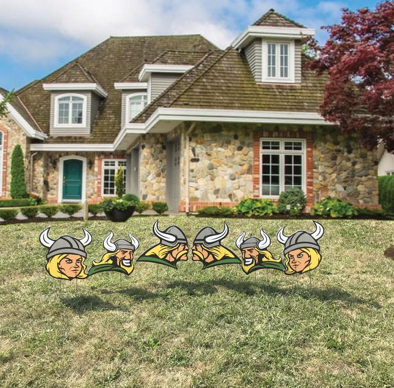 Small Viking Mascot Yard Sign Accessory Set