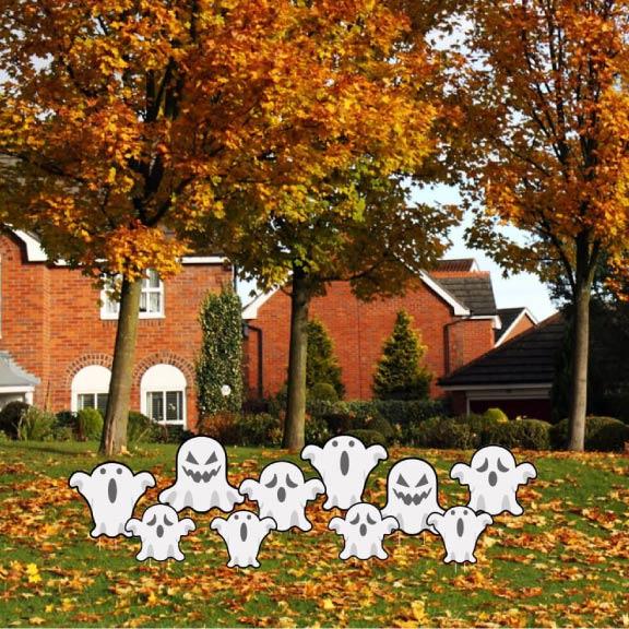 Halloween Ghost Accessories Yard Decoration 10 pc Set