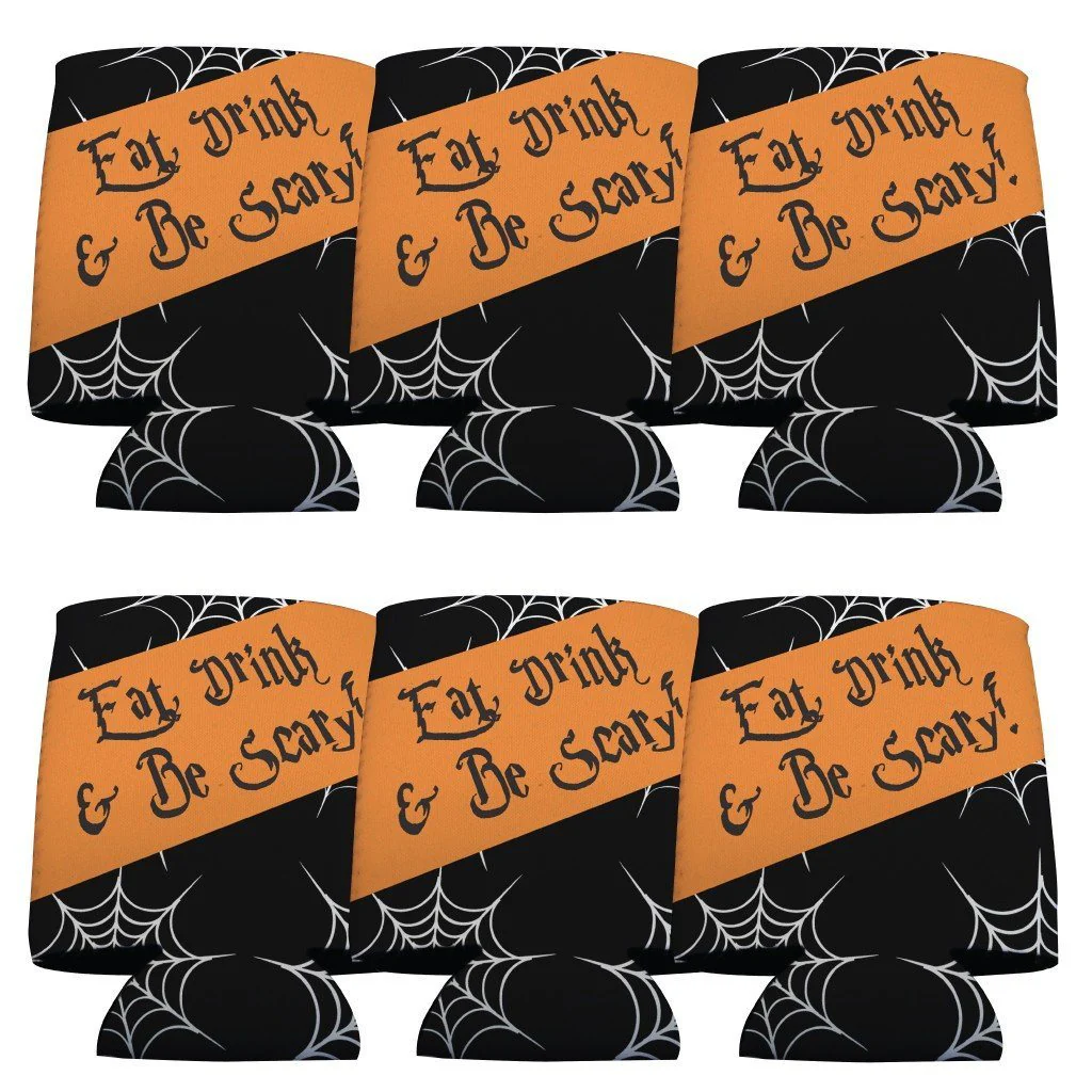 Eat, Drink, and Be Scary Halloween Party Can Cooler Set - Image 6