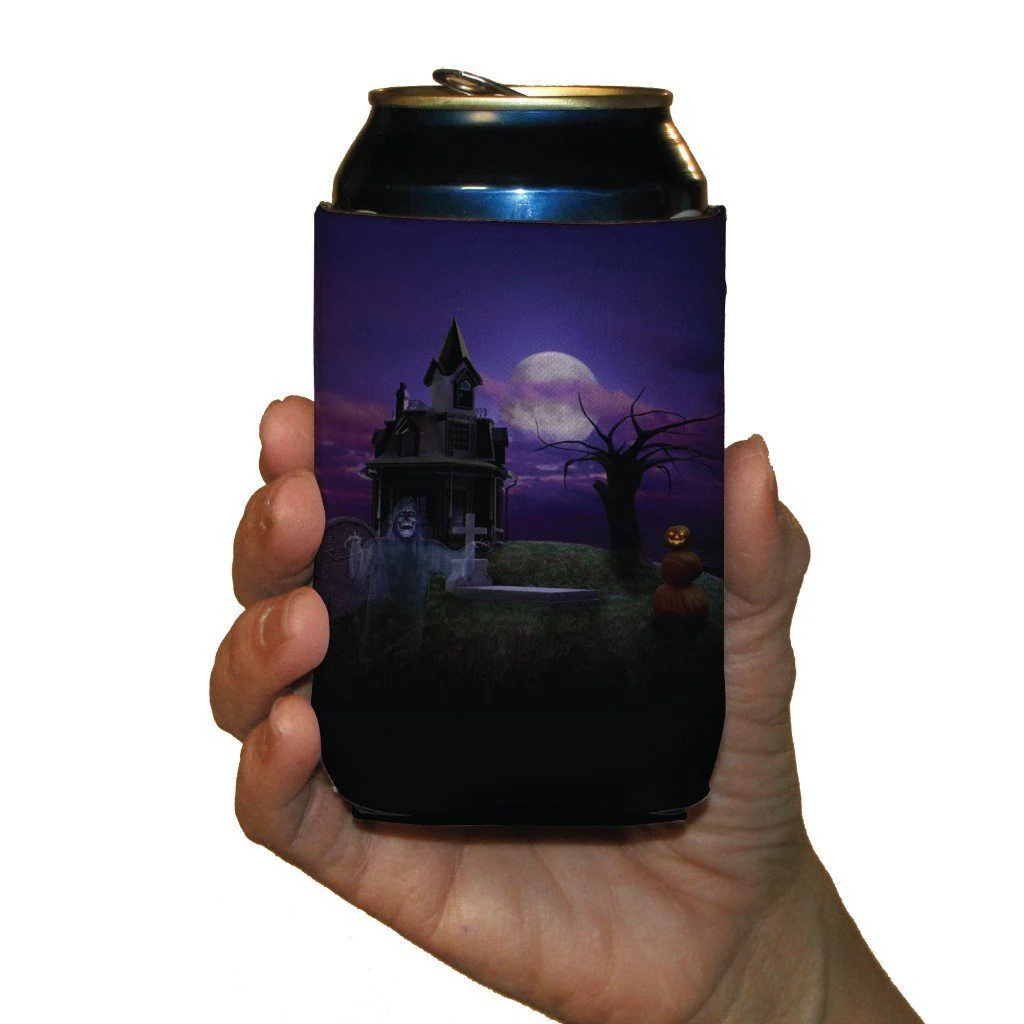 Haunted House Halloween Party Can Cooler Set - Image 3