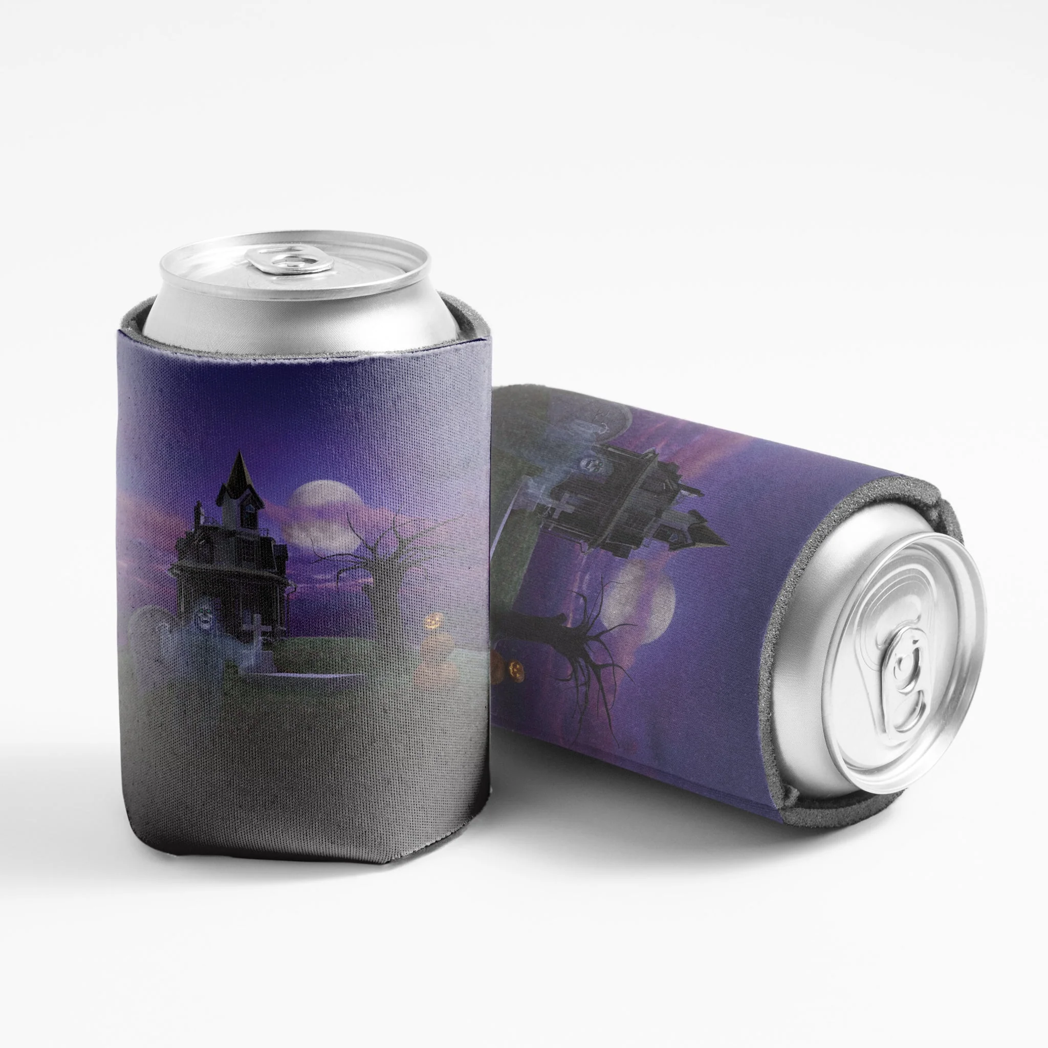 Haunted House Halloween Party Can Cooler Set - Image 7