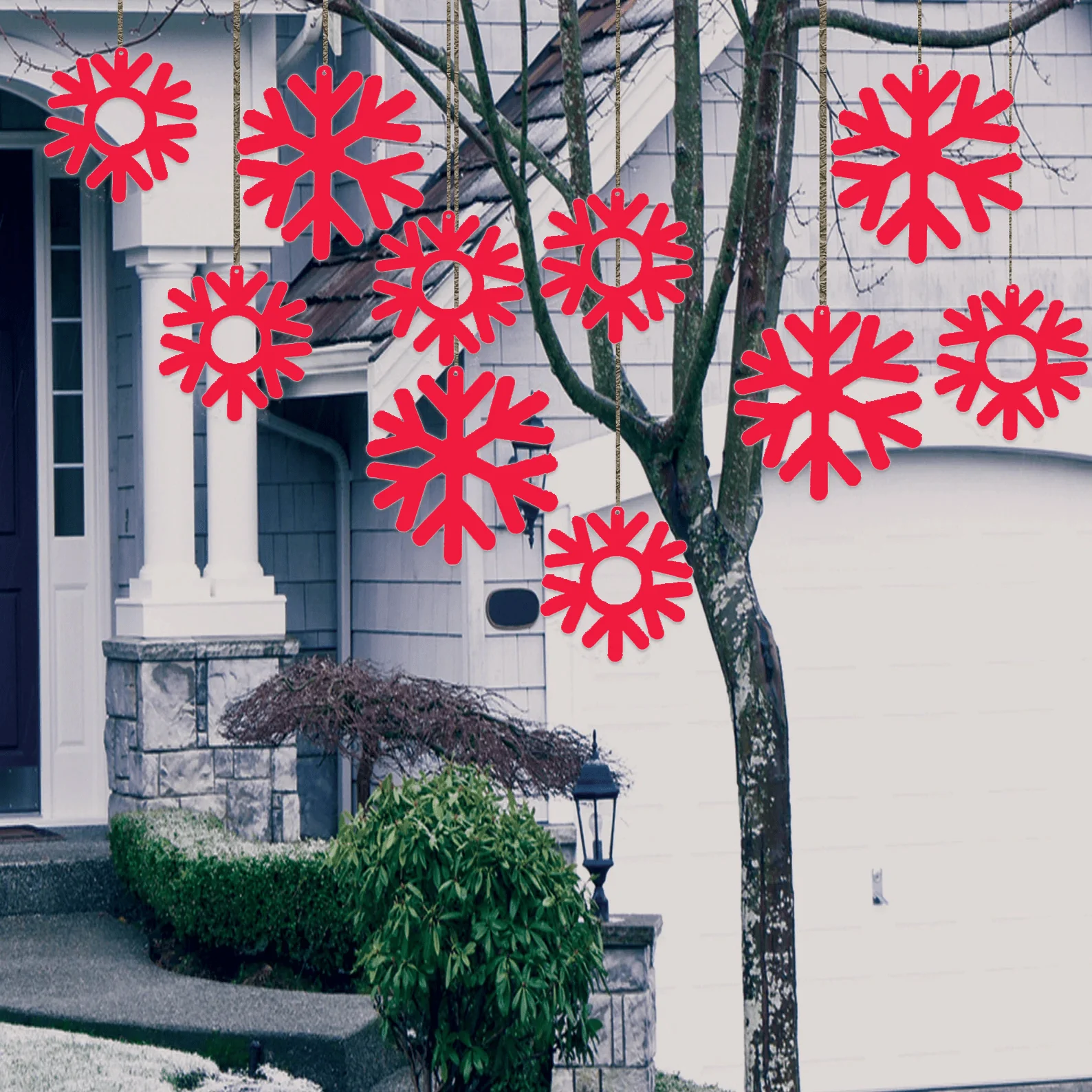 Hanging Snowflakes Decoration | Set of 10 - Image 4