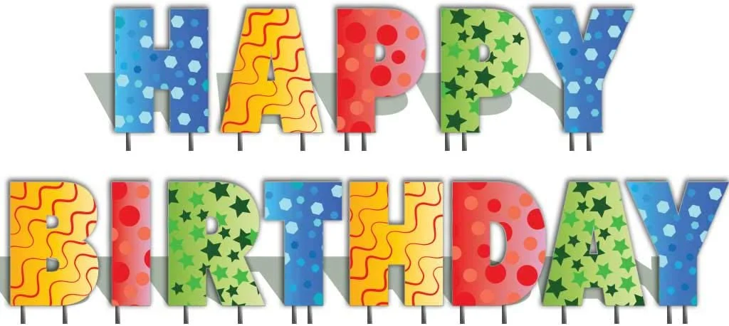 Happy Birthday Letters Yard Card Set - Image 2
