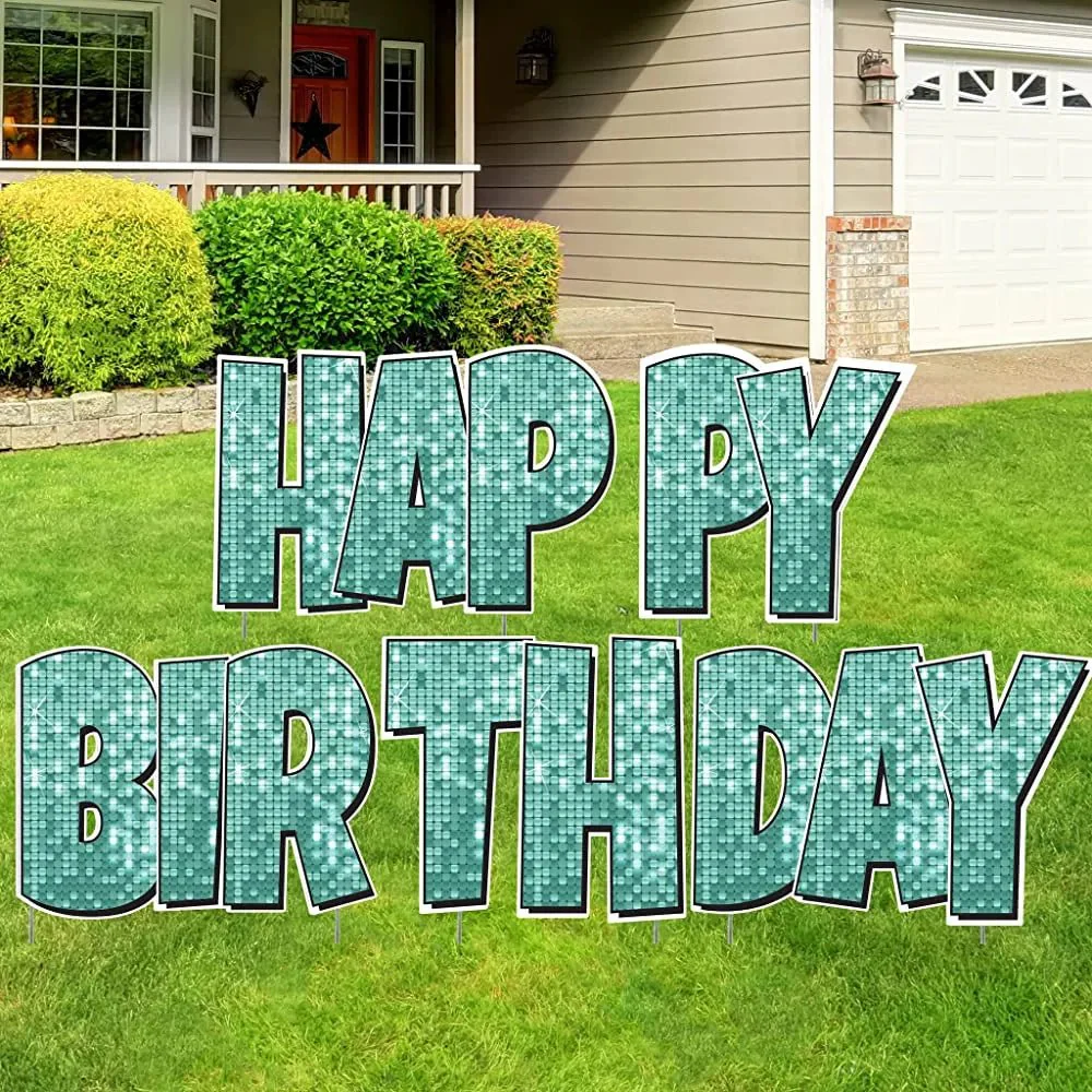 Happy Birthday Quick Set | Luckiest Guy Font | 24" Disco Sparkle | 5 pc Set - Image 11