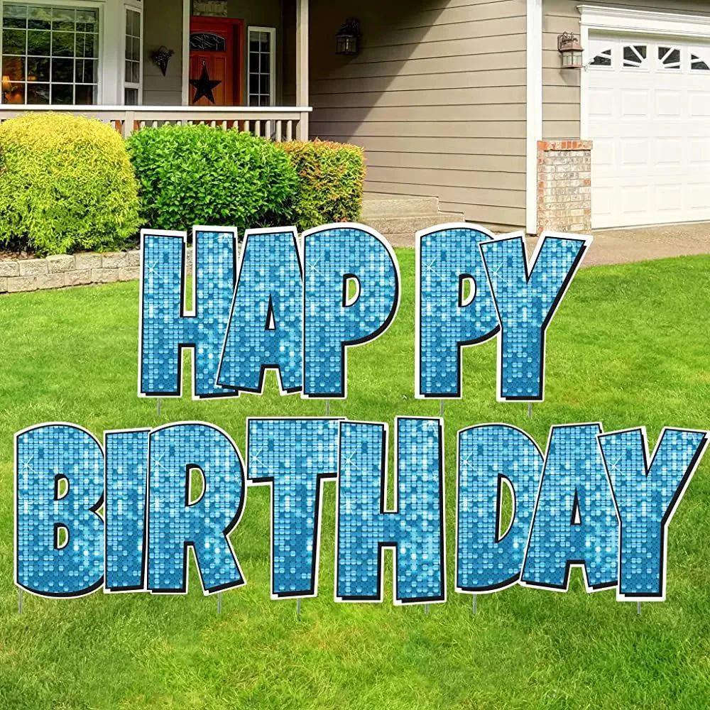 Happy Birthday Quick Set | Luckiest Guy Font | 24" Disco Sparkle | 5 pc Set - Image 17