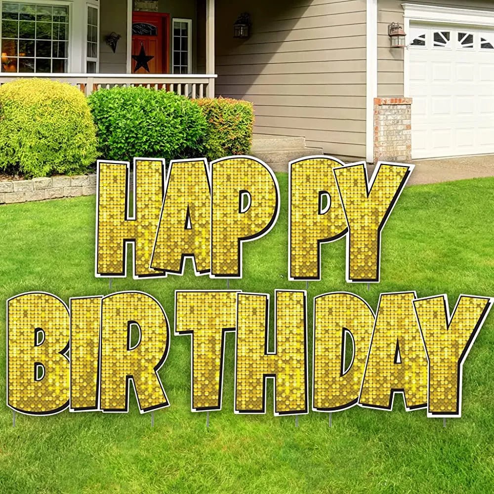 Happy Birthday Quick Set | Luckiest Guy Font | 24" Disco Sparkle | 5 pc Set - Image 19