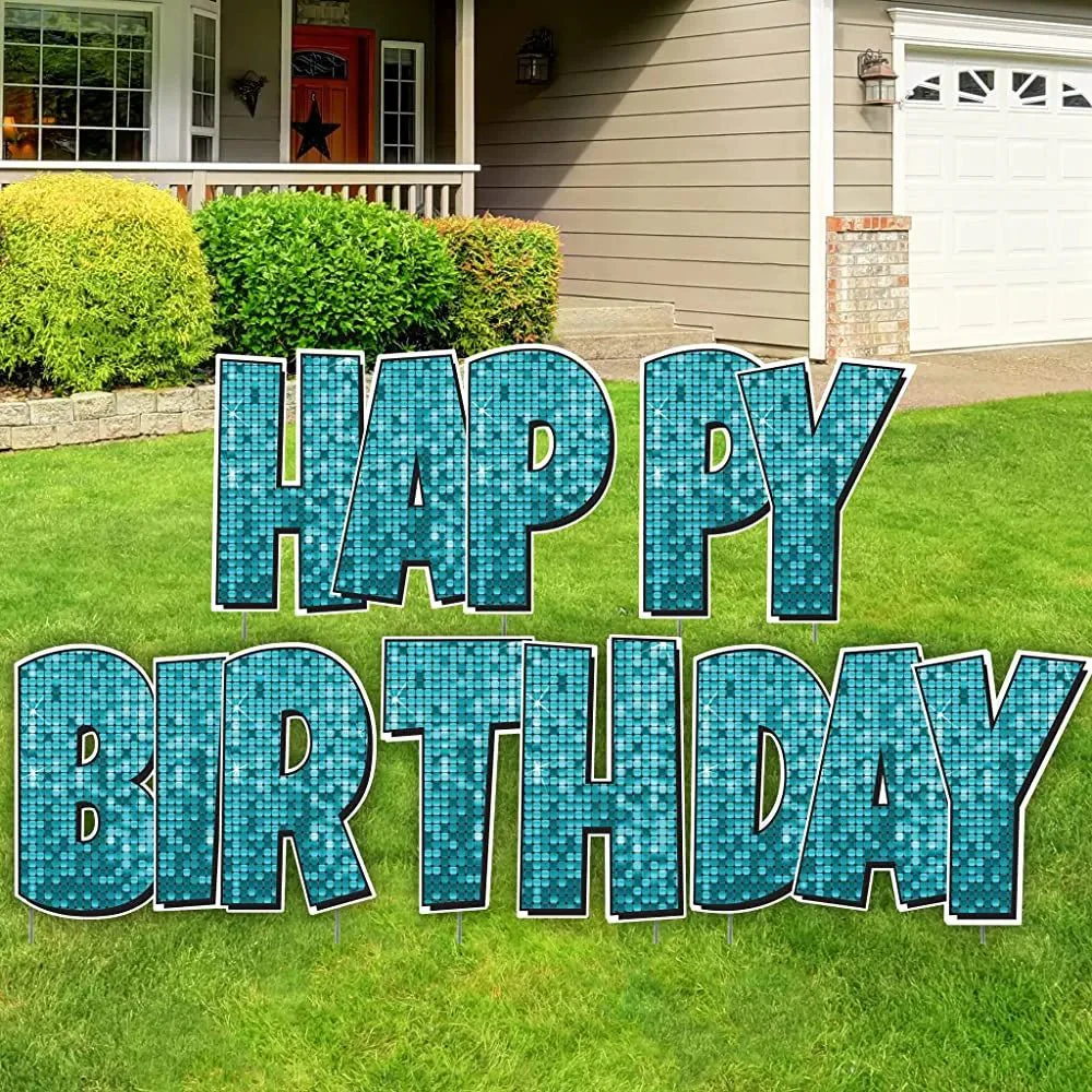 Happy Birthday Quick Set | Luckiest Guy Font | 24" Disco Sparkle | 5 pc Set - Image 20