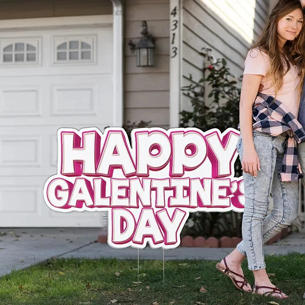 Happy Galentine's Day | Fearless Female, Girl Power Yard Card | 15 Pc Quick Set - Image 3