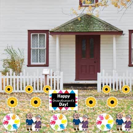 Happy Grandparent's Day Yard Decorations 16 piece set - Image 3