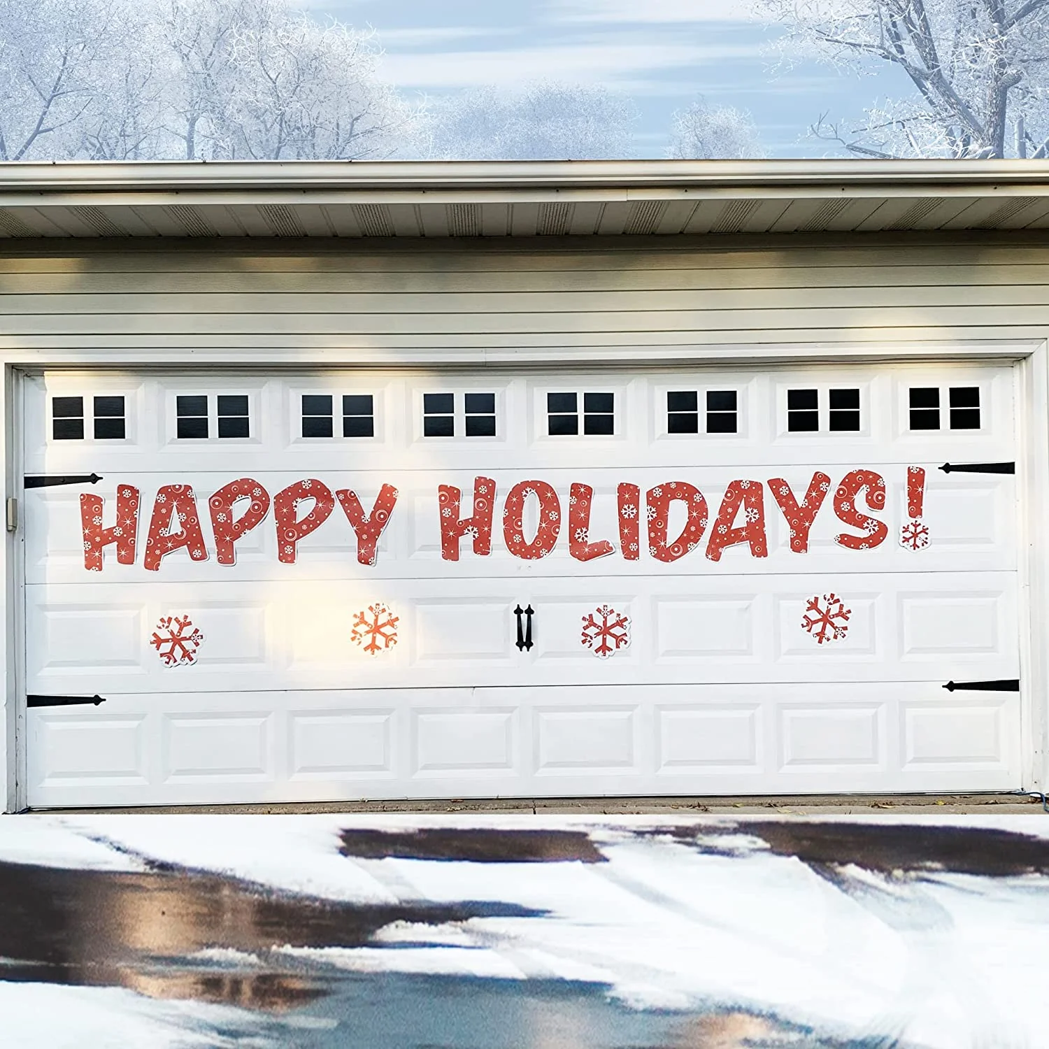 Happy Holidays Garage Door Magnet Decorations