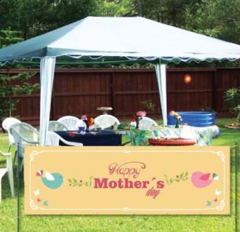 Happy Mother's Day 2'x6' Peach Vinyl Banner