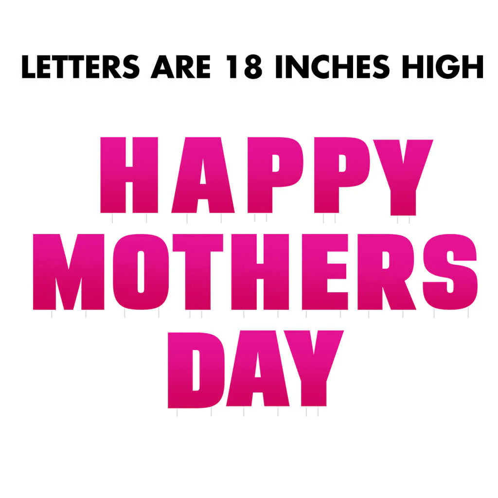 Happy Mother's Day Yard Card Letters - Image 4