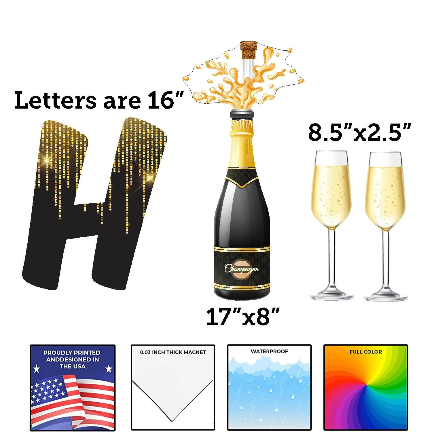 Happy New Year Magnets - Image 3