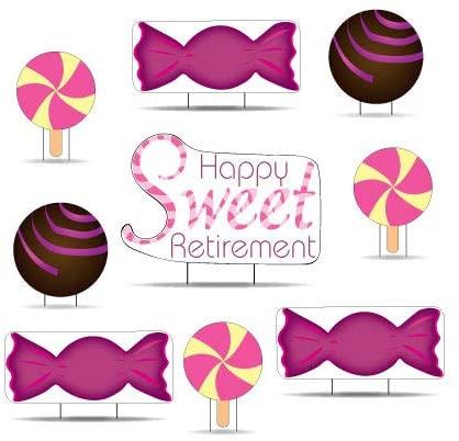 Happy Sweet Retirement Yard Decorations 9 piece set - Image 3