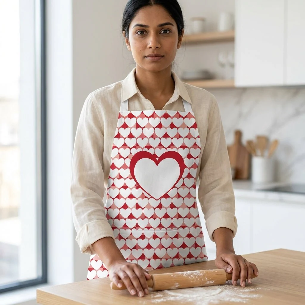 Heart Apron - Valentine's Day Apron, Love Apron, Mother's Day Apron - Image 3