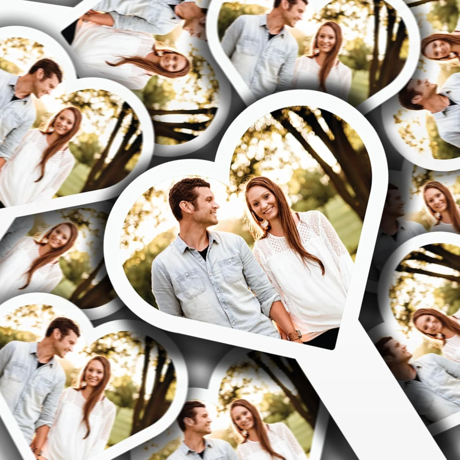 Heart Shape Custom Photo Cupcake Toppers - Image 4