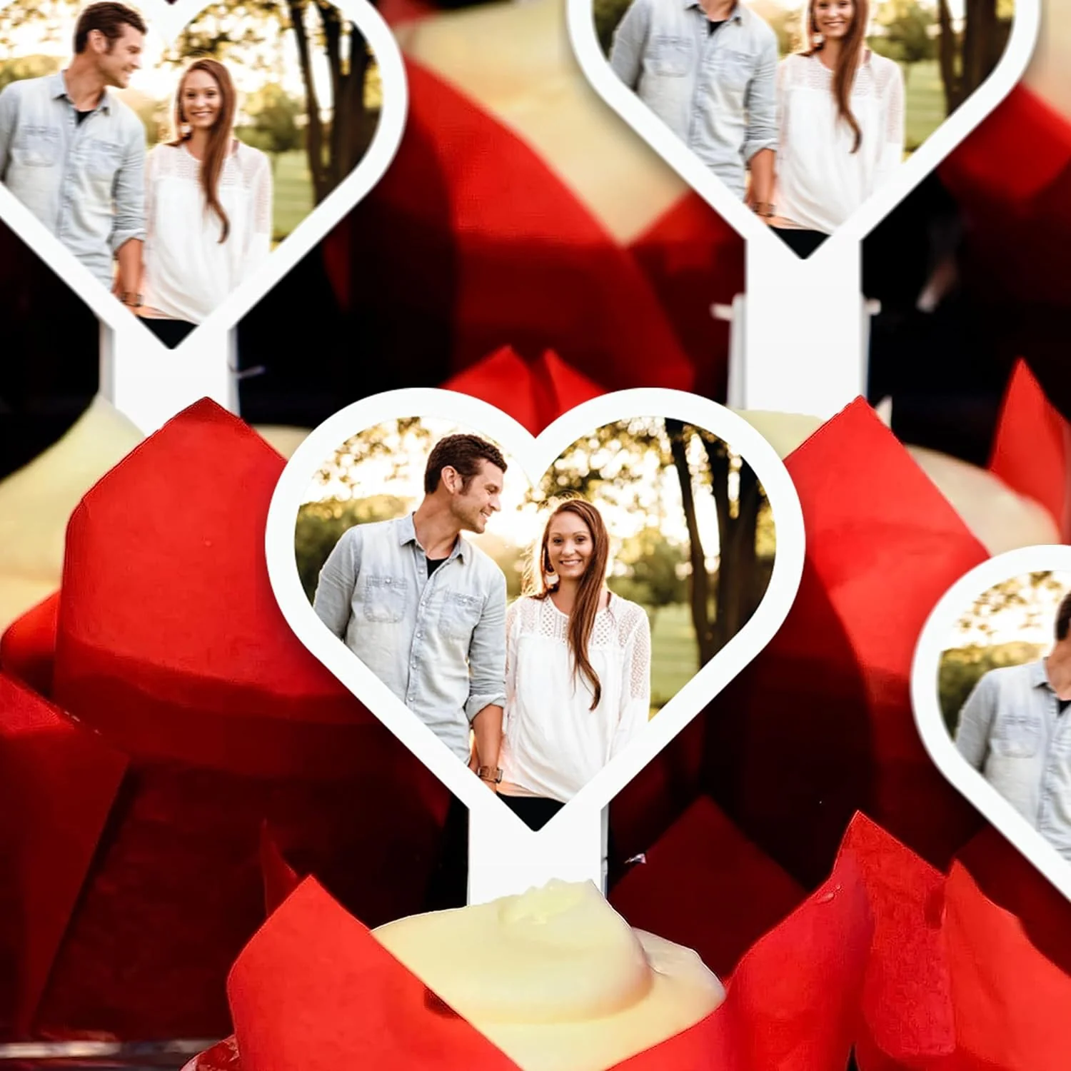 Heart Shape Custom Photo Cupcake Toppers - Image 7