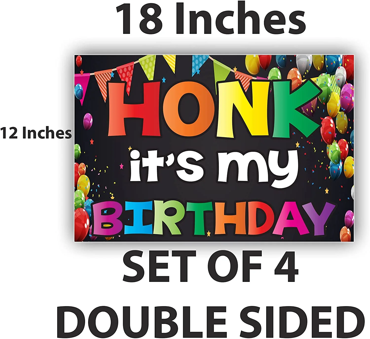 Honk It's My Birthday Yard Sign Set of 4 - Image 4