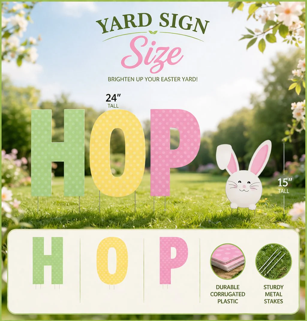 HOP Easter Yard Letters 4 piece set - Image 2