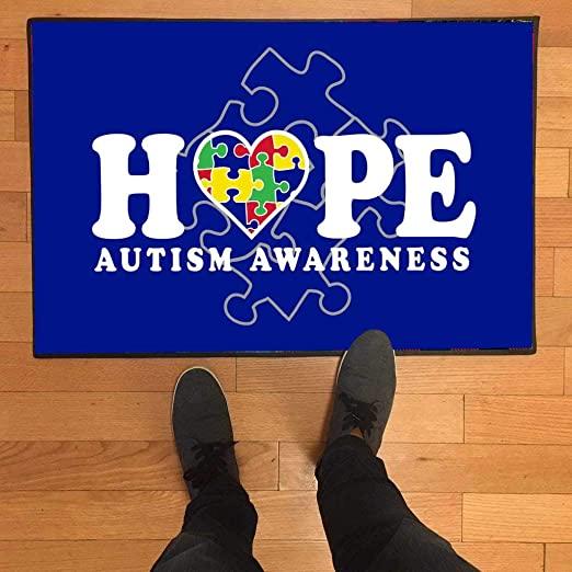 Hope Autism Awareness Doormat