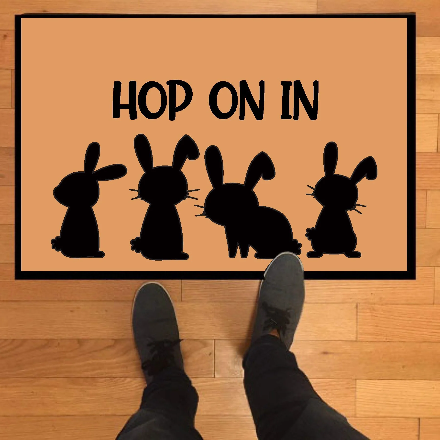 Hoppy Easter Blanket & Doormat Gift Set - Image 2
