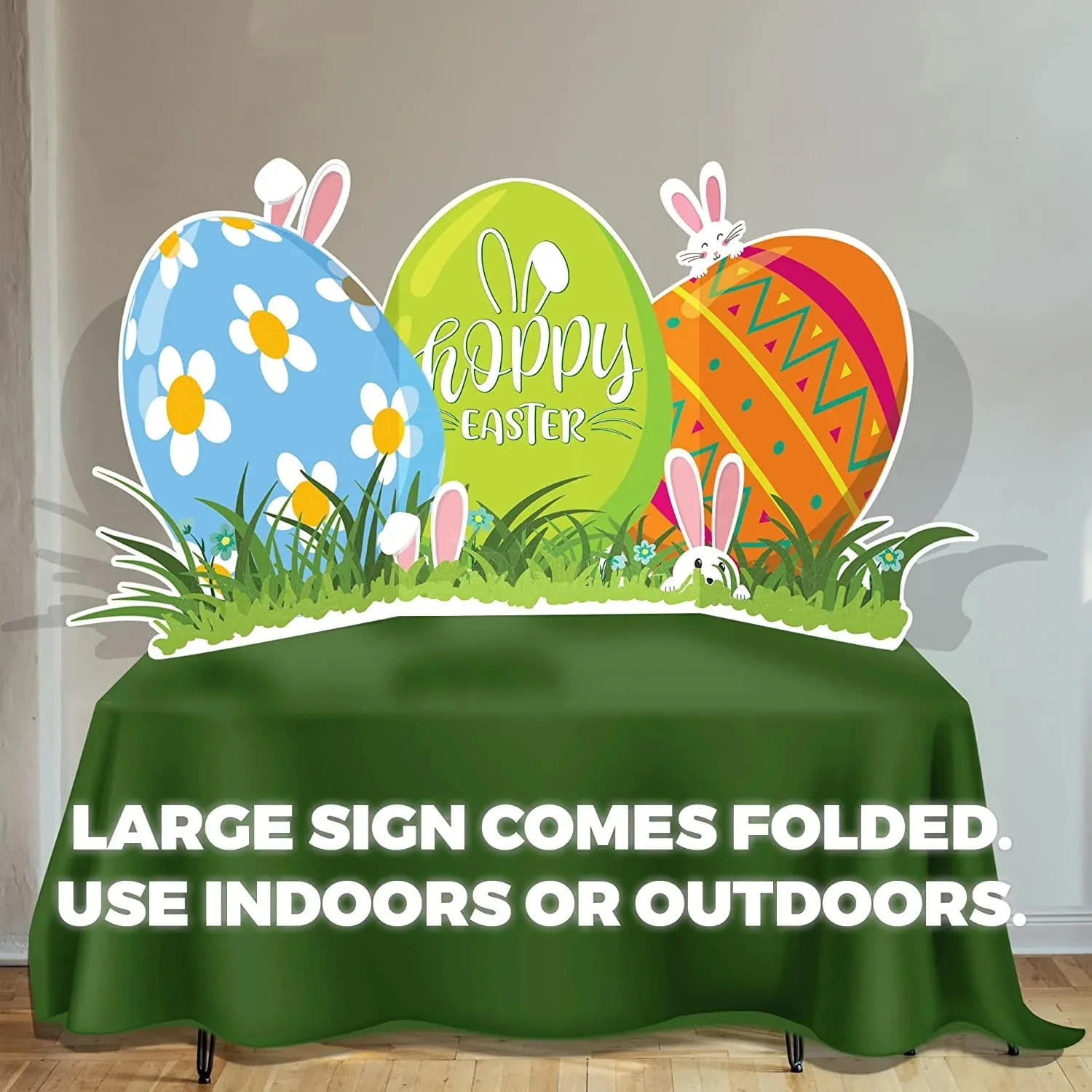 Hoppy Easter Oversized Easter Yard Sign 73x36 - Image 3