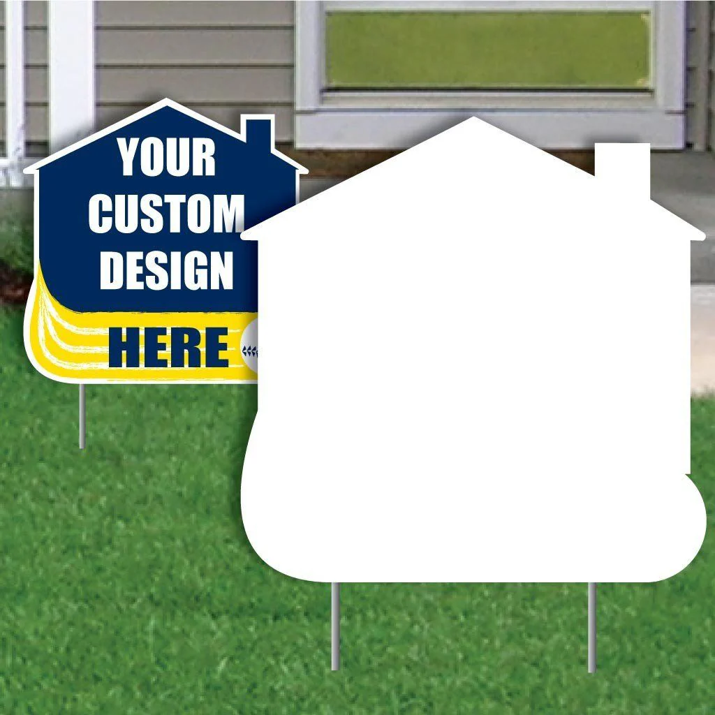 22" House with Swoosh Corrugated Plastic Yard Sign Blank - Image 5