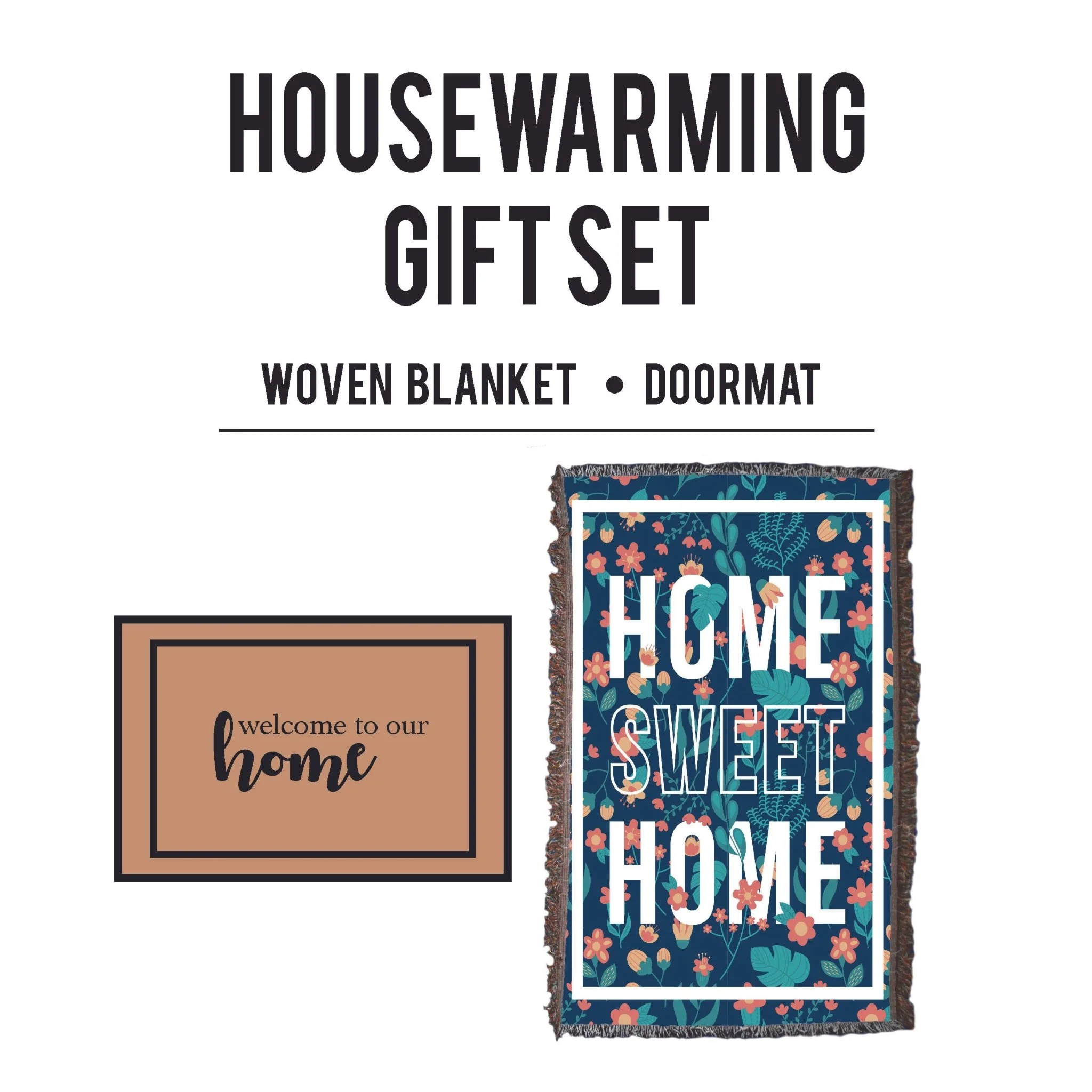 Housewarming Blanket & Doormat Gift Set