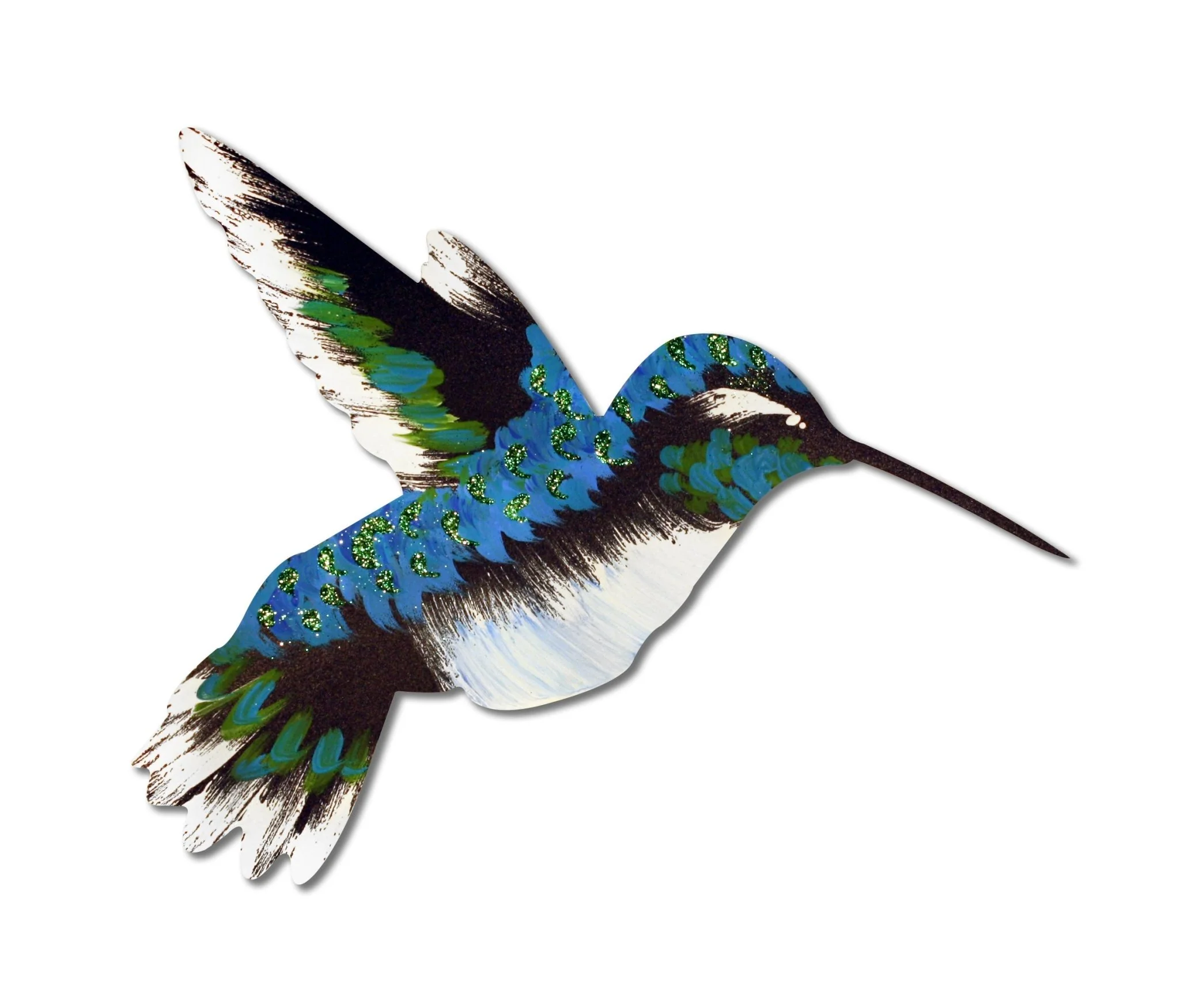 Hand Painted Hummingbird Wall Icon - Image 4